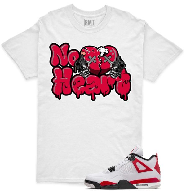 Red Cement 4s Matching Shirts, No Heart Tee Matching Jordan 4 Red Cement Jezsport.com