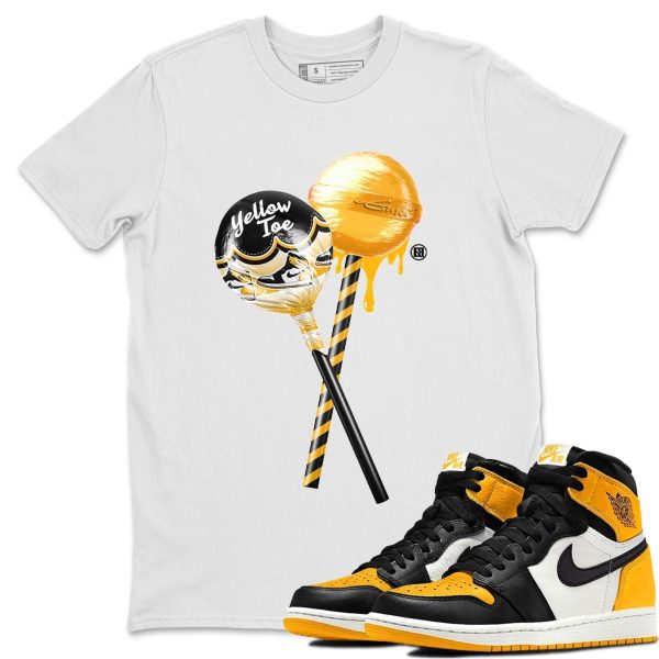 Sneaker Lollipops Unisex Crew Neck T-Shirt - Shirt To Match 1s Taxi Yellow Toe Jezsport.com