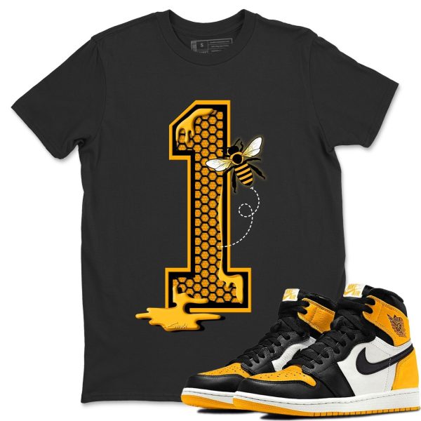 Bees Number 1 Unisex Crew Neck T-Shirt - Shirt To Match 1s Taxi Yellow Toe Jezsport.com