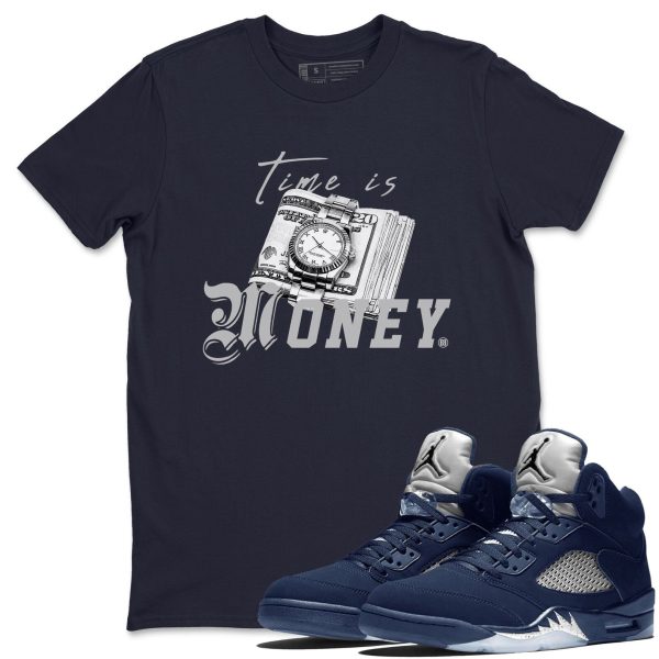 Time Is Money Unisex Crew Neck Sneaker Matching Tee Shirt To Match 5s Georgetown Jezsport.com