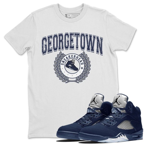 Sneaker Letter Unisex Crew Neck Sneaker Matching Tee Shirt To Match 5s Georgetown Jezsport.com