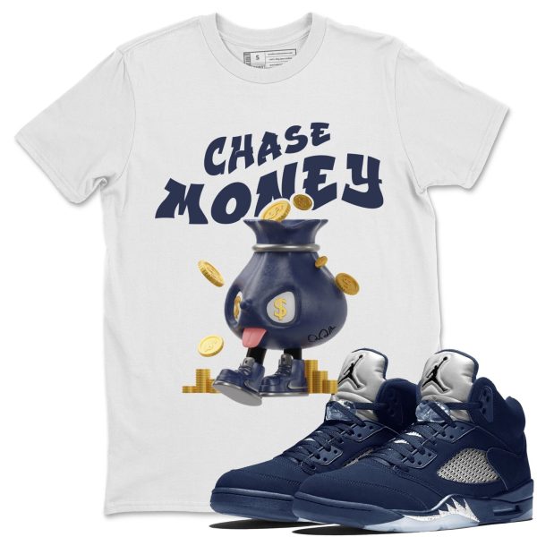 Chase Money Unisex Crew Neck Sneaker Matching Tee Shirt To Match 5s Georgetown Jezsport.com