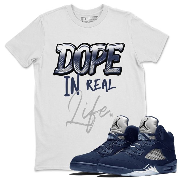 Dope In Real Life Unisex Crew Neck Sneaker Matching Tee Shirt To Match 5s Georgetown Jezsport.com