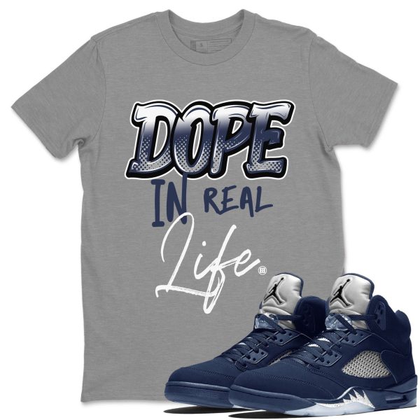 Dope In Real Life Unisex Crew Neck Sneaker Matching Tee Shirt To Match 5s Georgetown Jezsport.com