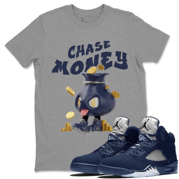 Chase Money Unisex Crew Neck Sneaker Matching Tee Shirt To Match 5s Georgetown Jezsport.com