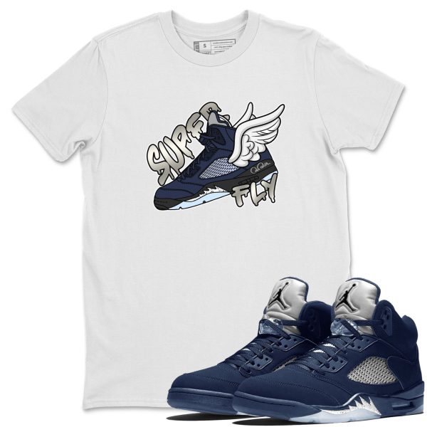 Super Fly Unisex Crew Neck Sneaker Matching Tee Shirt To Match 5s Georgetown Jezsport.com