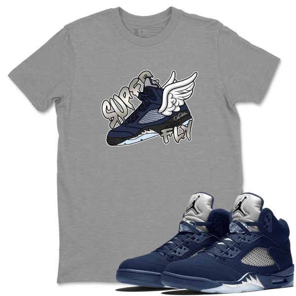 Super Fly Unisex Crew Neck Sneaker Matching Tee Shirt To Match 5s Georgetown Jezsport.com