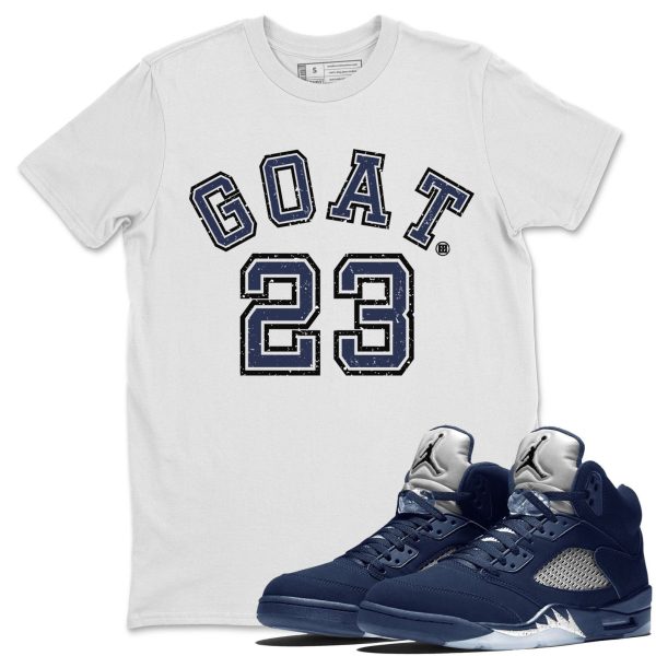 Goat 23 Unisex Crew Neck Sneaker Matching Tee Shirt To Match 5s Georgetown Jezsport.com