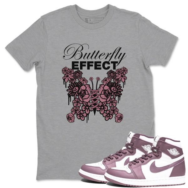 Butterfly Effect Unisex Crew Neck Sneaker Matching Tee Shirt To Match 1s Mauve Jezsport.com