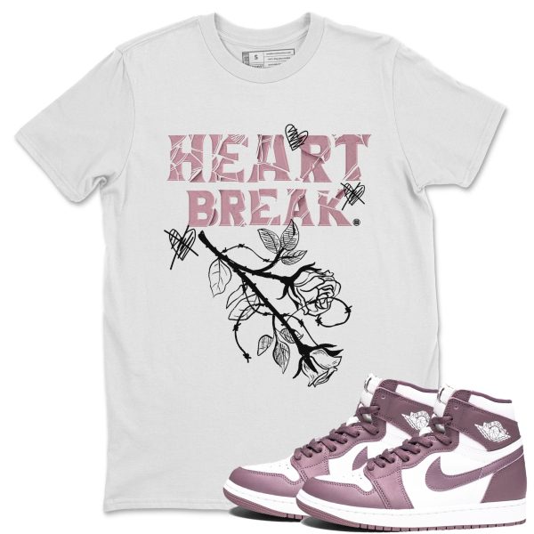 Heart Break Unisex Crew Neck Sneaker Matching Tee Shirt To Match 1s Mauve Jezsport.com