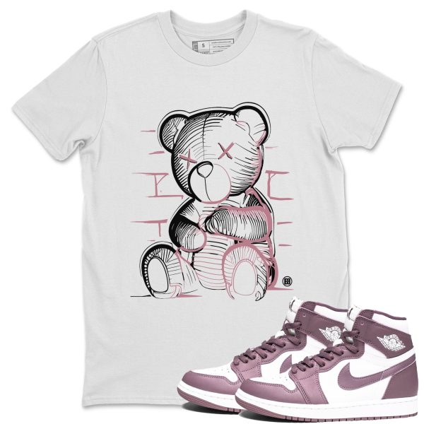 Neon Bear Unisex Crew Neck Sneaker Matching Tee Shirt To Match 1s Mauve Jezsport.com