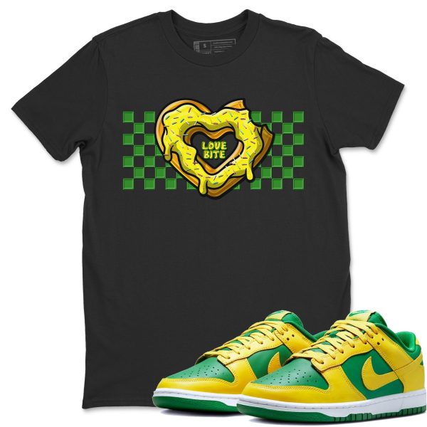 Love Bite Unisex Crew Neck Sneaker Matching Tee Shirt To Match Dunks Reverse Brazil Jezsport.com