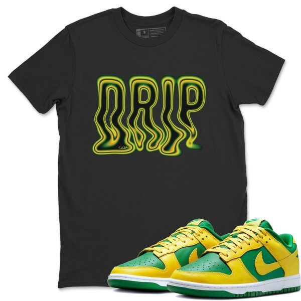 Drip Typo Unisex Crew Neck Sneaker Matching Tee Shirt To Match Dunks Reverse Brazil Jezsport.com