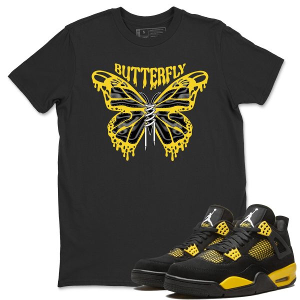 Butterfly Unisex Crew Neck T-Shirt - Shirt To Match 4s Thunder Jezsport.com