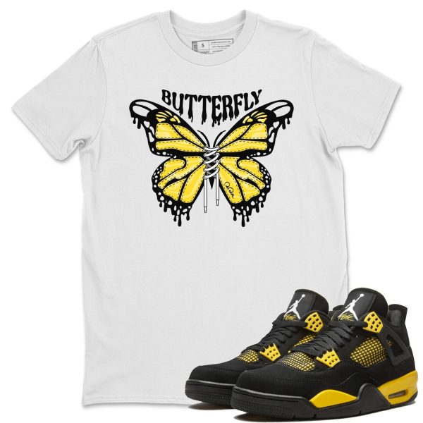 Butterfly Unisex Crew Neck T-Shirt - Shirt To Match 4s Thunder Jezsport.com