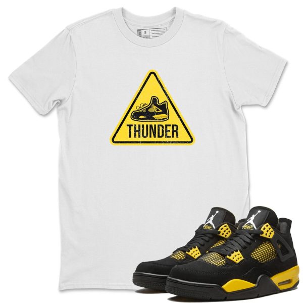 Warning Sign Unisex Crew Neck T-Shirt - Shirt To Match 4s Thunder Jezsport.com