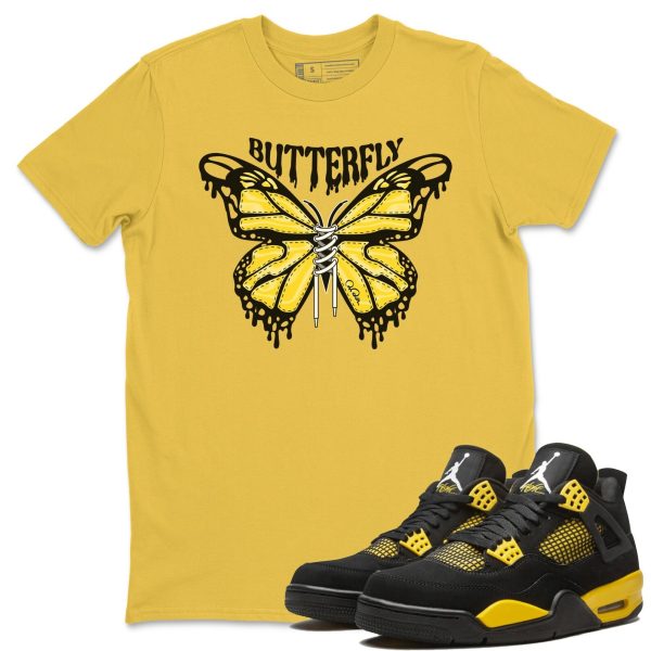 Butterfly Unisex Crew Neck T-Shirt - Shirt To Match 4s Thunder Jezsport.com