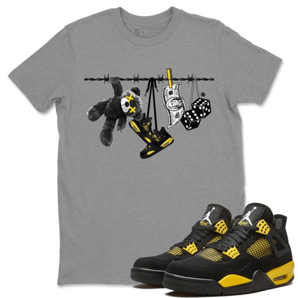 Clothesline Unisex Crew Neck Sneaker Matching Tee Shirt To Match 4s Thunder Jezsport.com