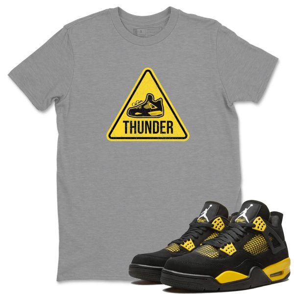 Warning Sign Unisex Crew Neck T-Shirt - Shirt To Match 4s Thunder Jezsport.com