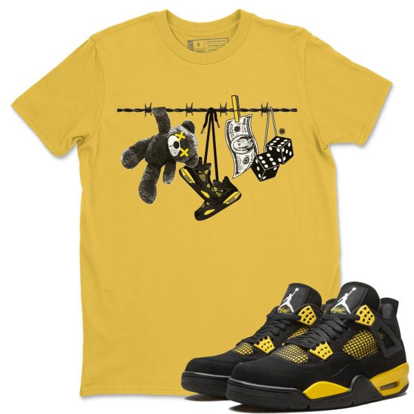 Clothesline Unisex Crew Neck Sneaker Matching Tee Shirt To Match 4s Thunder Jezsport.com