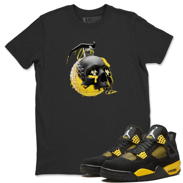 Skull Bomb Unisex Crew Neck Sneaker Matching Tee Shirt To Match 4s Thunder Jezsport.com