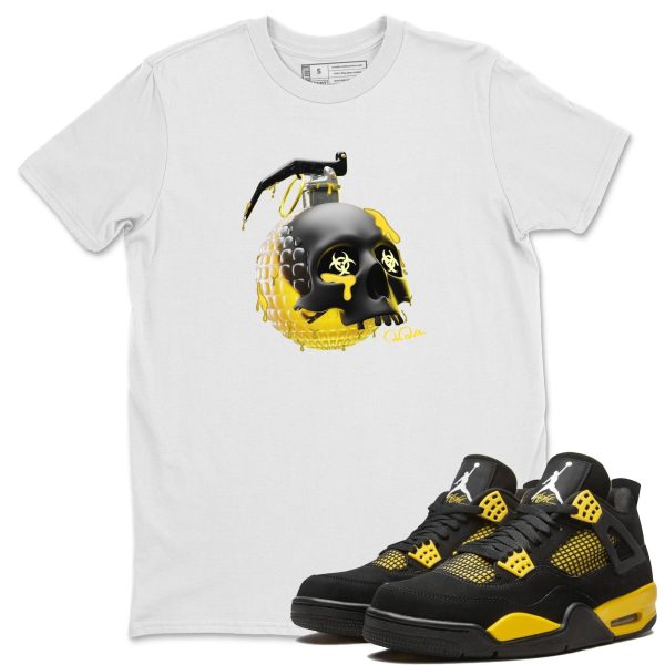 Skull Bomb Unisex Crew Neck Sneaker Matching Tee Shirt To Match 4s Thunder Jezsport.com