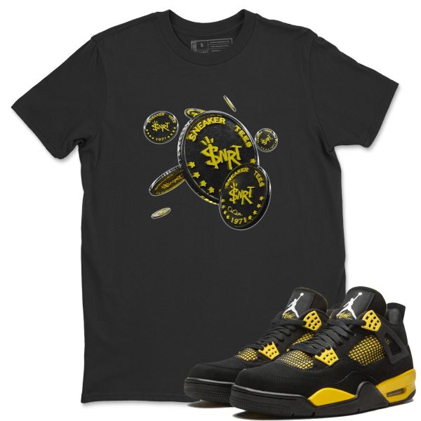 Coin Drop Unisex Crew Neck Sneaker Matching Tee Shirt To Match 4s Thunder Jezsport.com