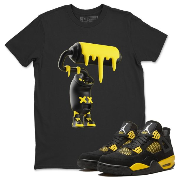 3D Paint Roller Unisex Crew Neck Sneaker Matching Tee Shirt To Match 4s Thunder Jezsport.com