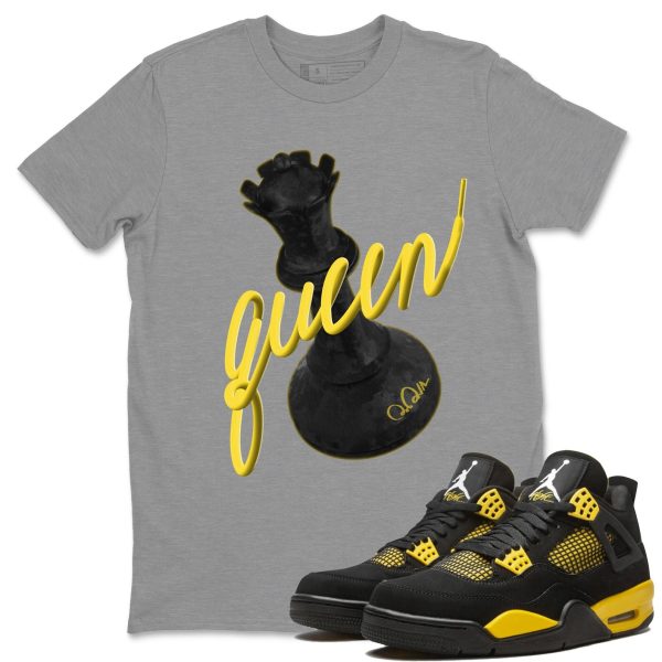 3D Queen Unisex Crew Neck Sneaker Matching Tee Shirt To Match 4s Thunder Jezsport.com