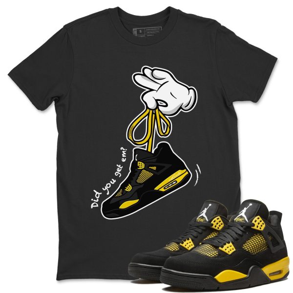 Cartoon Hands Unisex Crew Neck Sneaker Matching Tee Shirt To Match 4s Thunder Jezsport.com