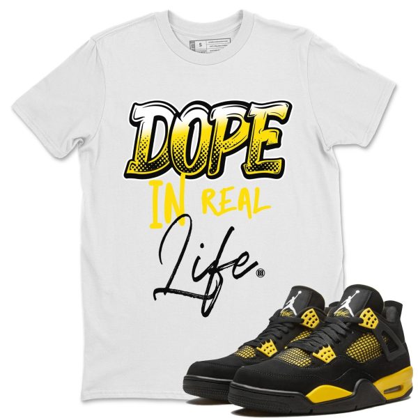 Dope In Real Life Unisex Crew Neck Sneaker Matching Tee Shirt To Match 4s Thunder Jezsport.com