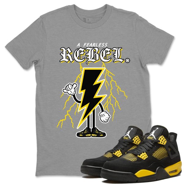 Fearless Rebel Unisex Crew Neck Sneaker Matching Tee Shirt To Match 4s Thunder Jezsport.com