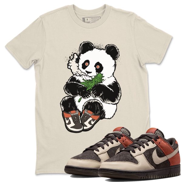 Smoking Panda Unisex Crew Neck Sneaker Matching Tee Shirt To Match Red Panda Jezsport.com