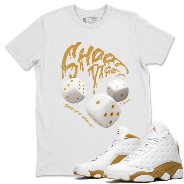 Shoot Dice Unisex Crew Neck Sneaker Matching Tee Shirt To Match 13s Wheat Jezsport.com