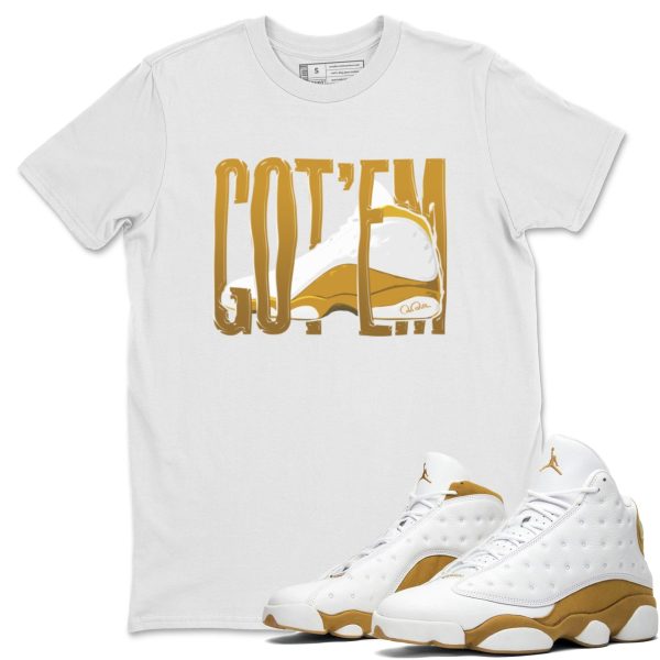 Wiggling Gotem Unisex Crew Neck Sneaker Matching Tee Shirt To Match 13s Wheat Jezsport.com