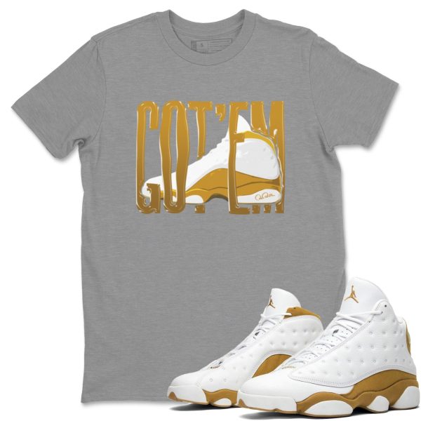 Wiggling Gotem Unisex Crew Neck Sneaker Matching Tee Shirt To Match 13s Wheat Jezsport.com