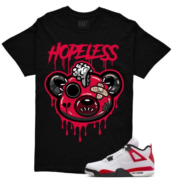 Red Cement 4s Matching Shirts, Hopeless Tee Matching Jordan 4 Red Cement Jezsport.com