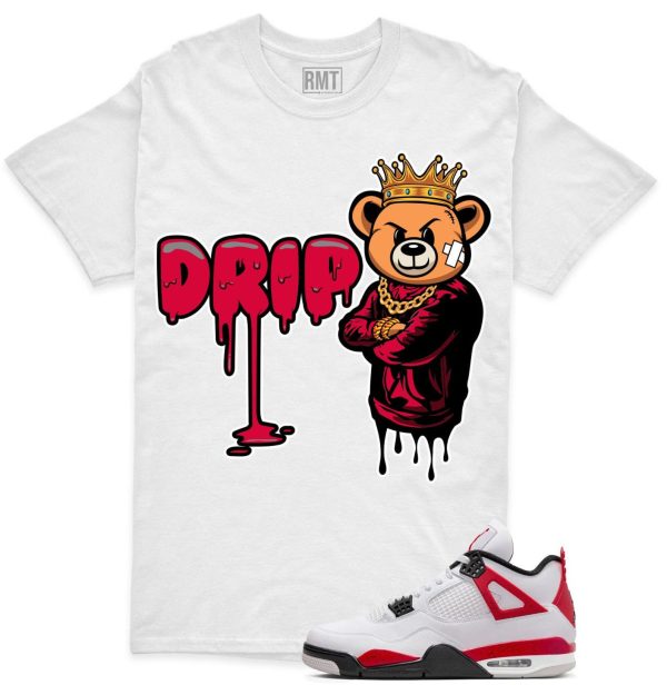 Red Cement 4s Matching Shirts, Drip Tee Matching Jordan 4 Red Cement Jezsport.com