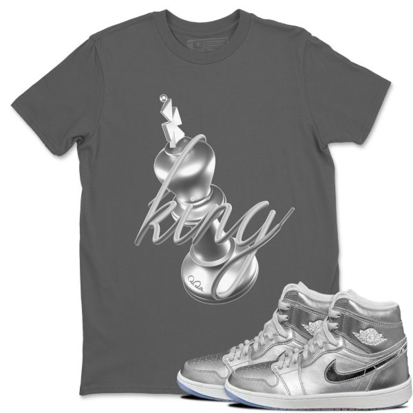 3D King Sneaker Tee - Casual Unisex Cotton Sneaker T-Shirt To Match 1s Gift Giving AJ1 Silver Jezsport.com