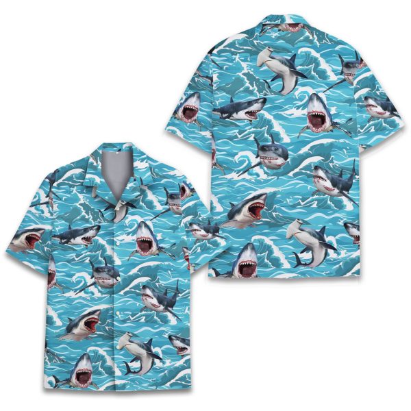 Shark Hawaiian Shirt, Summer Shirt For Men and Women Jezsport.com