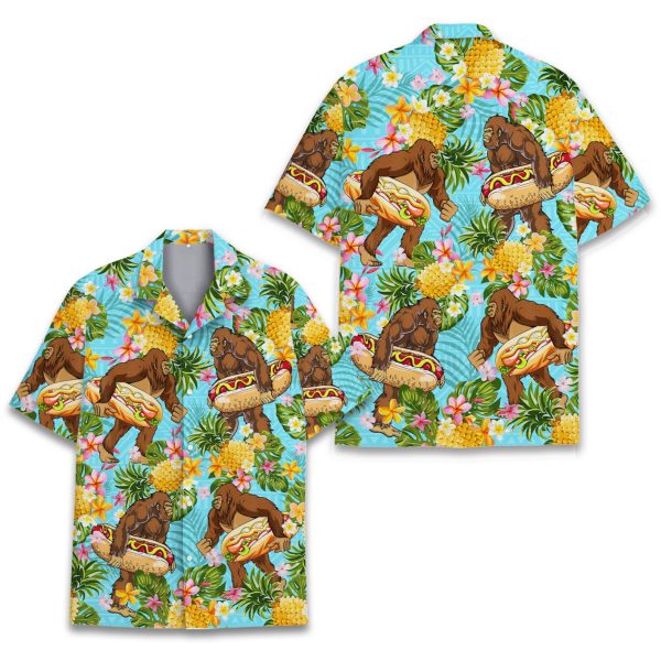 Bigfoot Hot Dog Hawaiian Shirt, Summer For Men and Women Jezsport.com