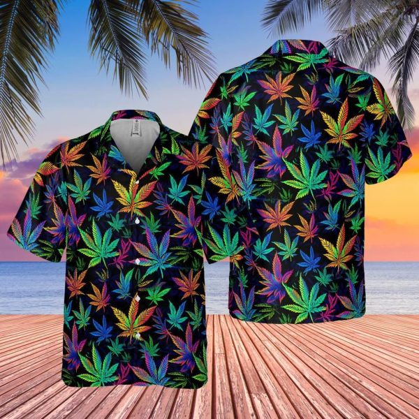 Neon Cannabis Marijuana Weed Hawaiian Shirt, Summer For Men and Women Jezsport.com