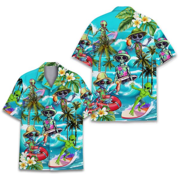 Tropical Alien Hawaiian Shirt, Summer For Men and Women Jezsport.com