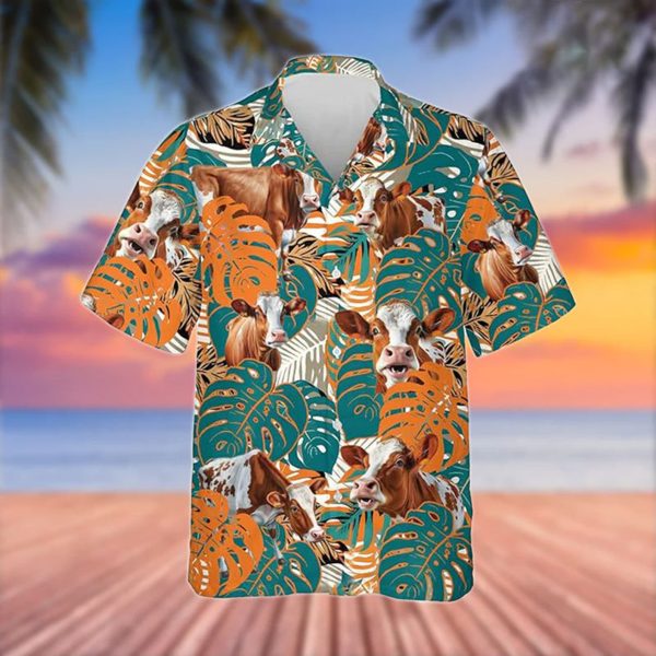 Simmental Blue 3D Hawaiian Shirt, Summer Shirt For Men and Women Jezsport.com