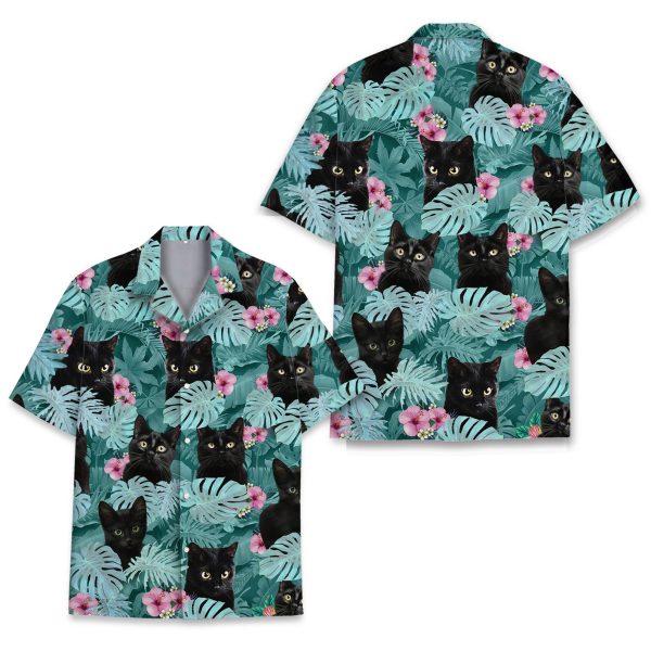 Tropical Cat Hawaiian Shirt, Summer For Men and Women Jezsport.com