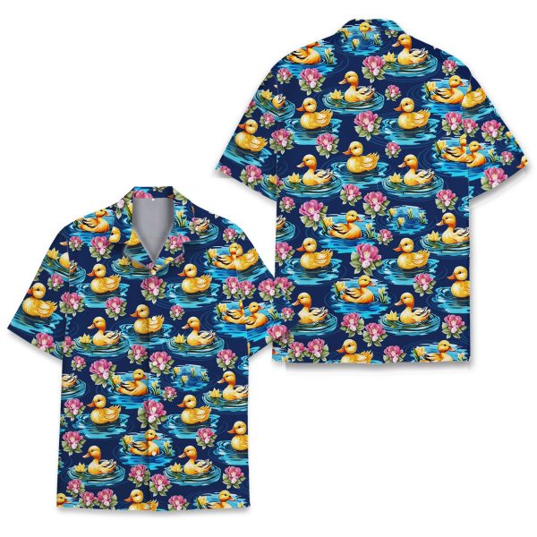 Duck Hawaiian Shirt, Swimming Duck Shirt, Summer For Men and Women Jezsport.com