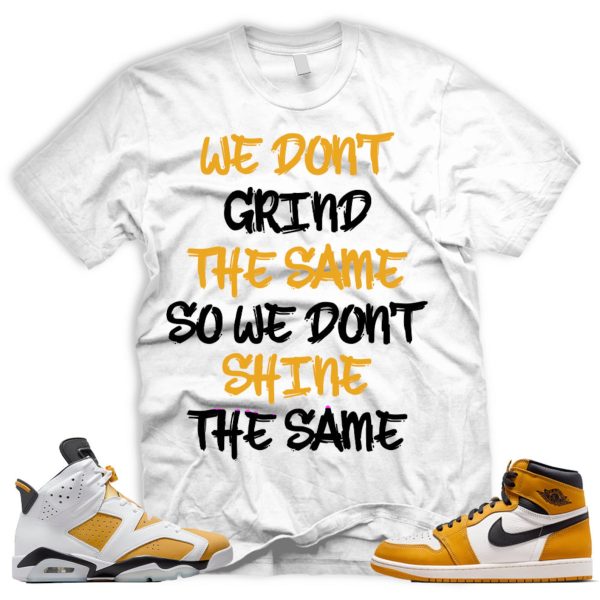 DFFRNT T-shirt to match 1 retro high yellow ochre black white Jezsport.com