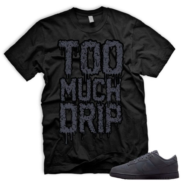 DRIP T-shirt to match Dunk black anthracite reflective low Jezsport.com