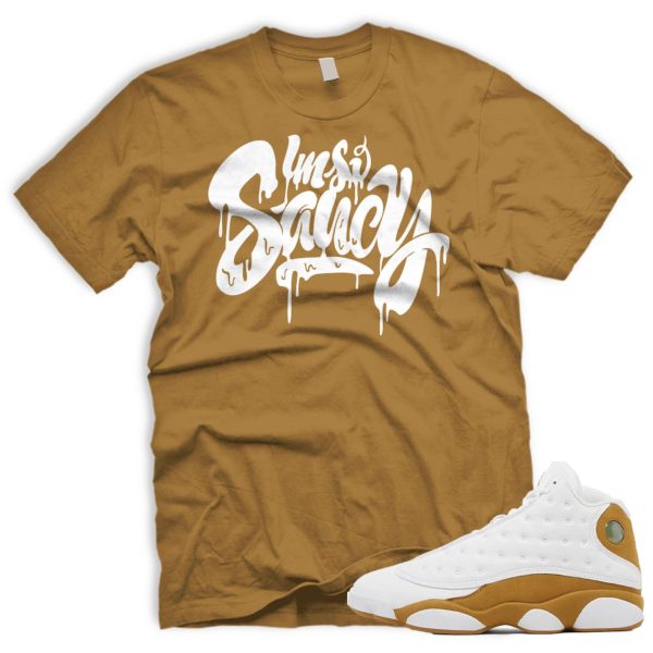 SAUCY T Shirt To Match Wheat 13 AJ13 White Jezsport.com