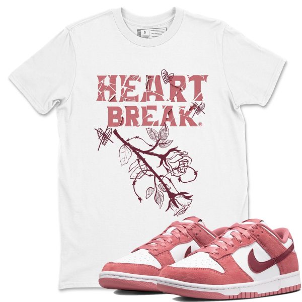 Heart Break -Unisex Crew Neck Sneaker Matching Tee Shirt To Match Dunks Valentine's Day 2024 Jezsport.com